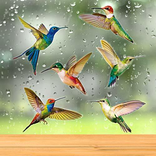 Window Clings Anti Collision Stickers Decor Bird For Sliding Glass Doors 6 Pack