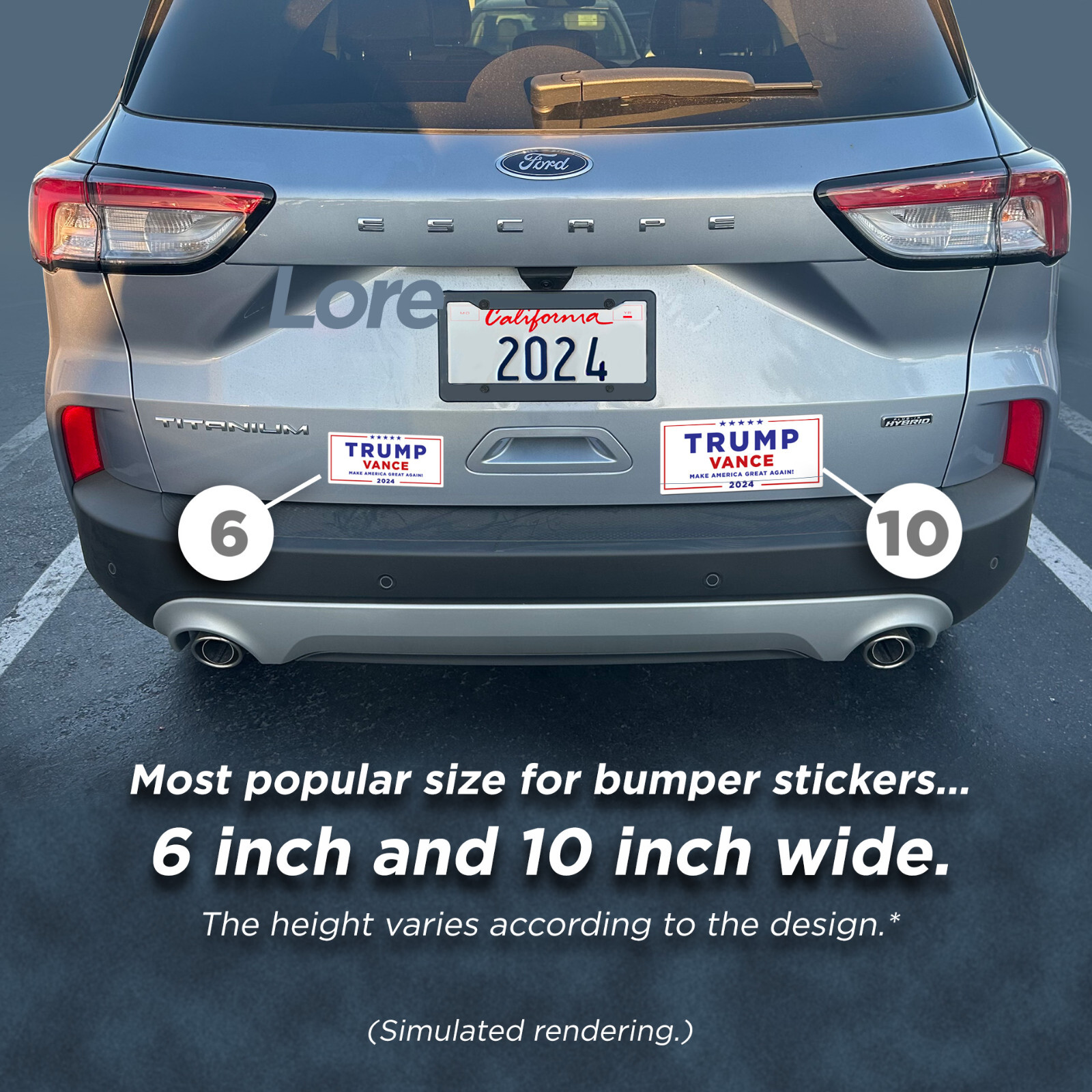 TRUMP VANCE 2024 Bumper Stickers | Vinyl | Water-resistant