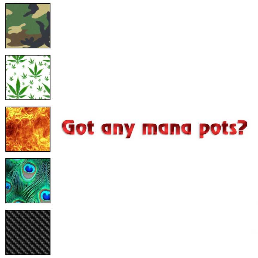 Got Mana Pot Gamer RPG, Vinyl Decal Sticker, 40 Patterns & 3 Sizes, #1887