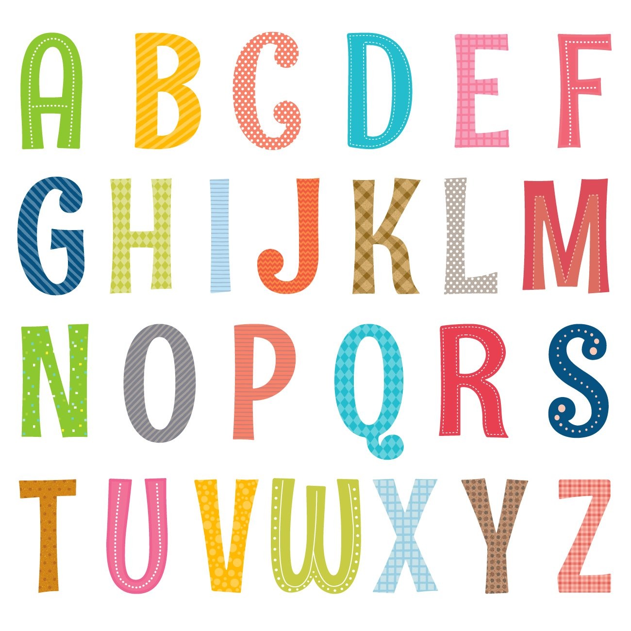 DS8-1701A Uppercase Alphabet ABC Letter Wall Stickers Wall Decals Peel and St…