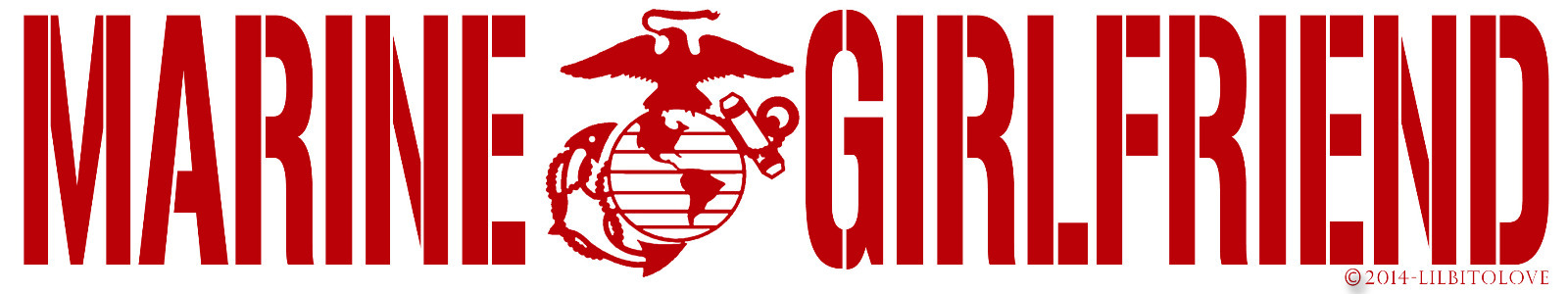 MARINE GIRLFRIEND VINYL DECAL STICKER MARINE CORPS UNITED STATES MARINE USMC EGA