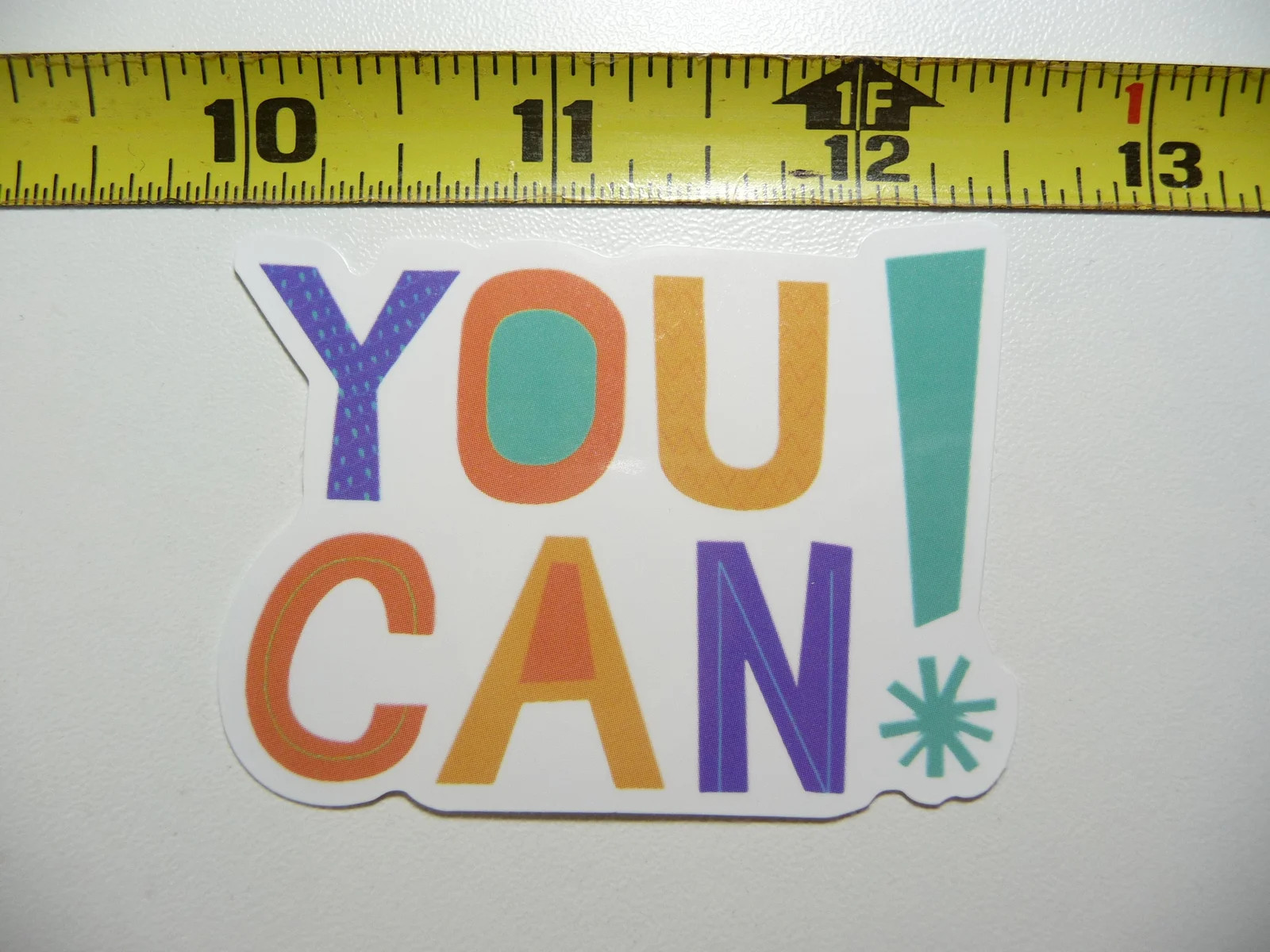 YOU CAN! SMALL STICKER DECAL FITNESS EXERCISE WEIGHTLIFTING FUNNY