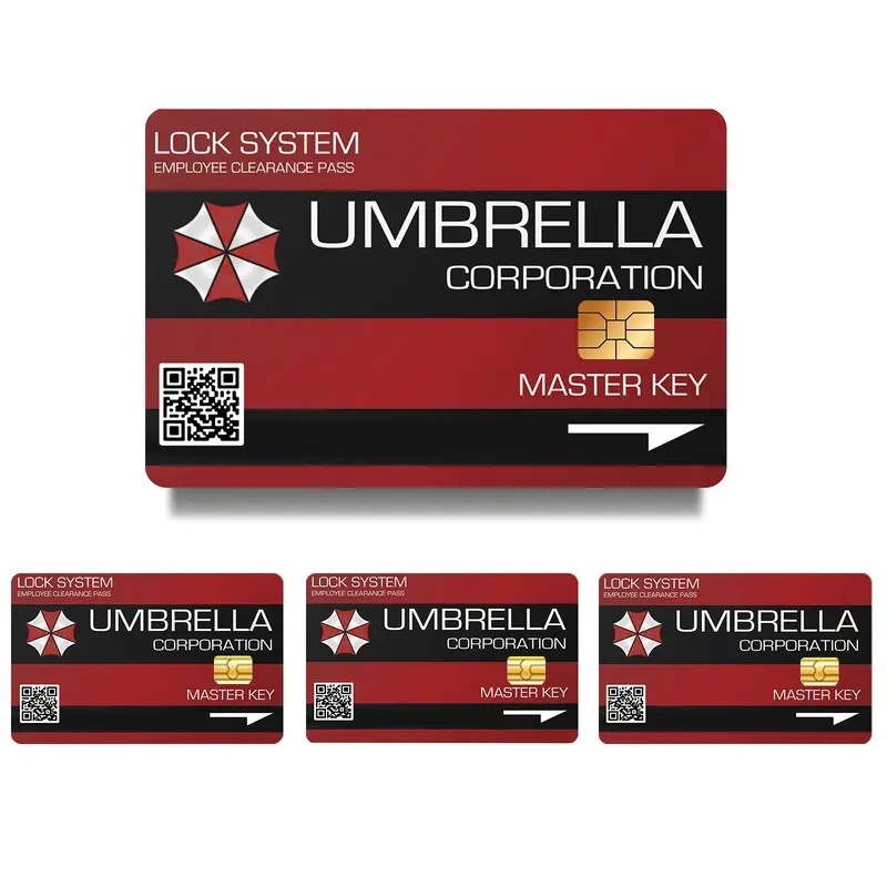 Racoon City Inspired Sticker Resident EVil Umbrella Corporation Credit Card Skin