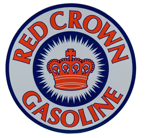 Red Crown Gasoline sticker weatherproof bumper vinyl decal