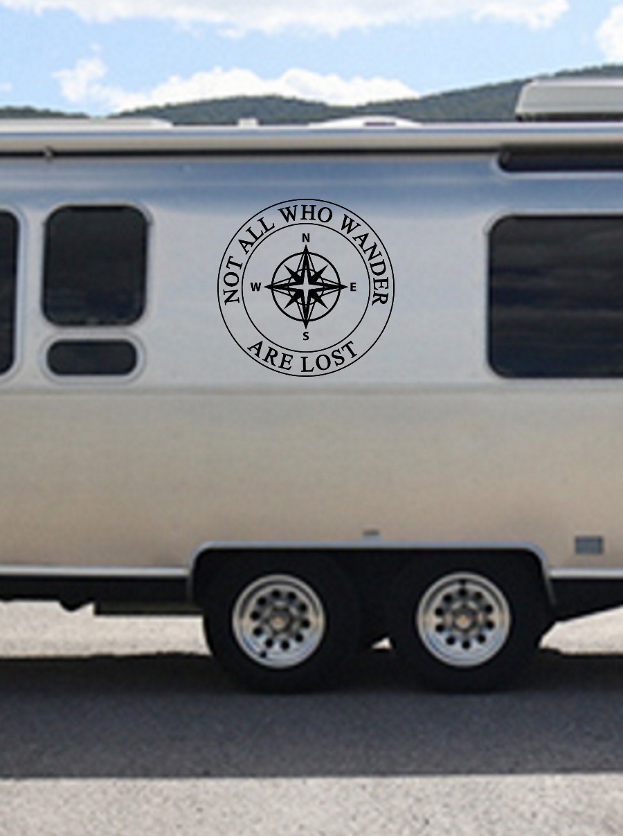 Not All Who Wander Are Lost Wall Vinyl Decal Sticker Travel Camper Decal Bumper