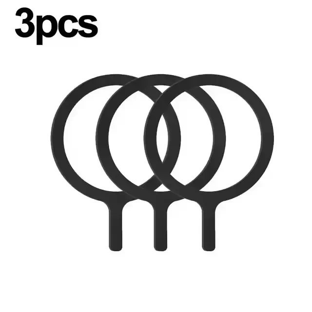 3pcs Magnetic Metal Ring Sticker for MagSafe Wireless Charging Phones