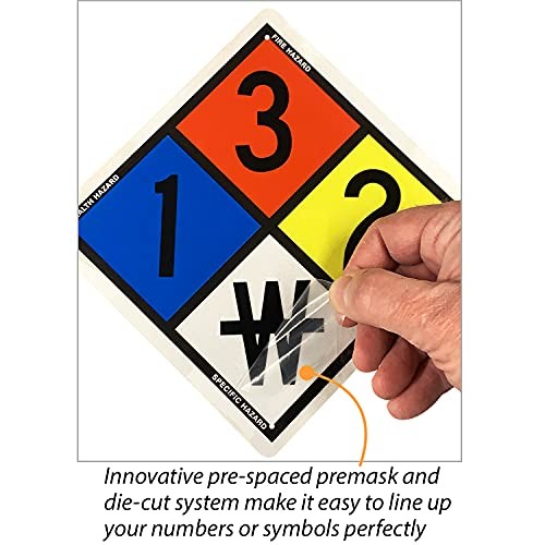 NFPA Adhesive Label Kit (Placard, Digits & 8.5" Tall Laminated Vinyl Kit