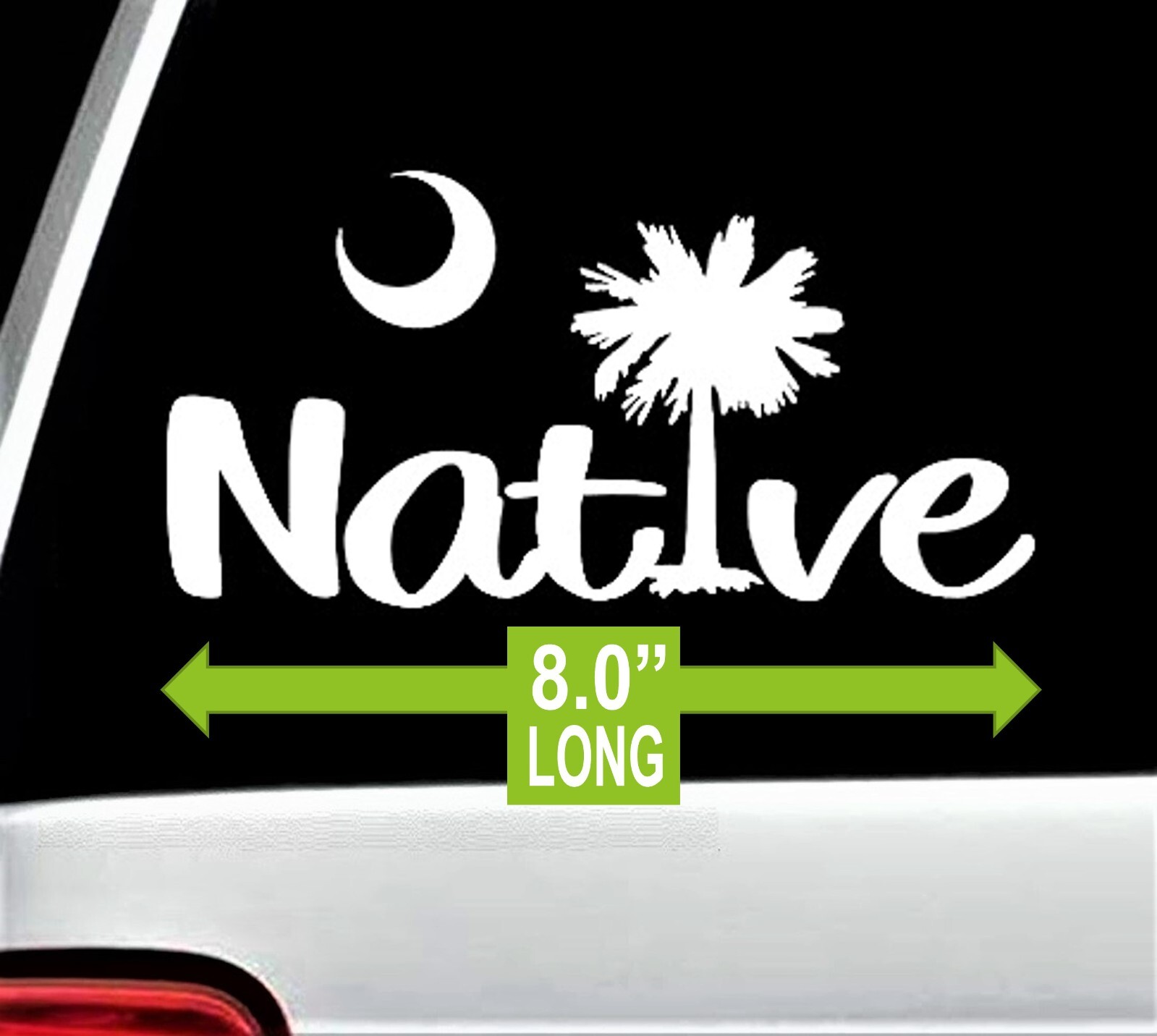 South Carolina Native Palmetto Tree Decal Sticker SUV Van Car Vacation Beach