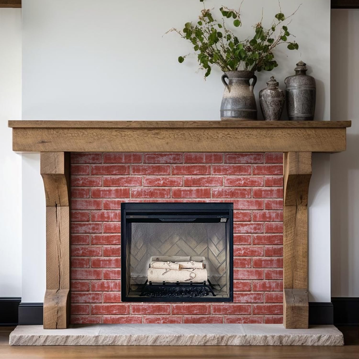 3D Faux Brick Wall Sticker – 10pcs 15.74" x 11.8" Thin UrltraLight PVC Peel