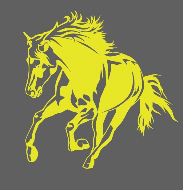 Horse Stallion Galloping #1, 4-21" Outdoor Die Cut Vinyl Decal Sticker