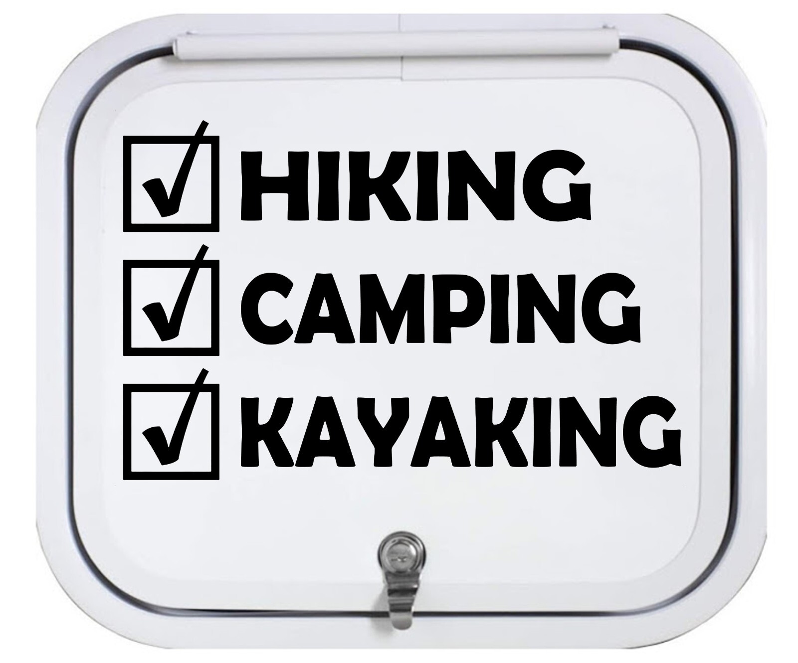 Hiking Camping Kayaking Outdoors Adventure Decal Sticker for Car Window BG 975