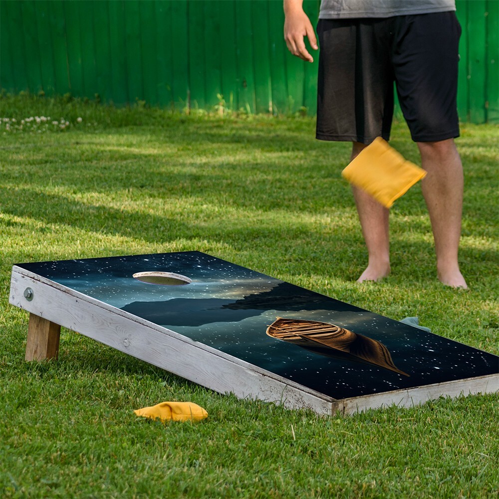 Canoes Corn Hole Bean Bag Toss Wrap Stickers Skins Boards Not Included