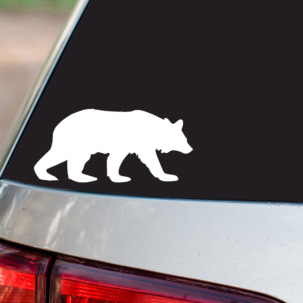 Bear Sticker zoo animal wildlife S5 regular & Chrome Mirror Vinyl Colors