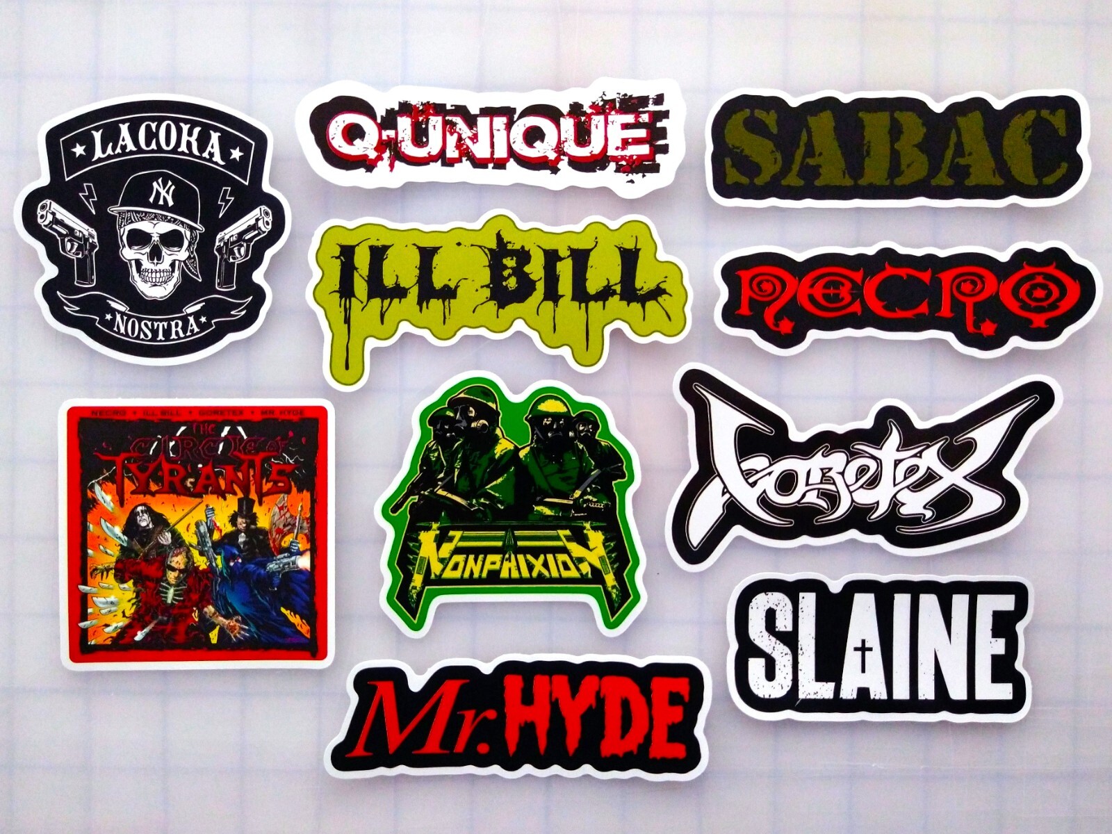 Underground Hip-Hop Vinyl Sticker Lot (10 Pack) SET 3 rap indie hip hop death