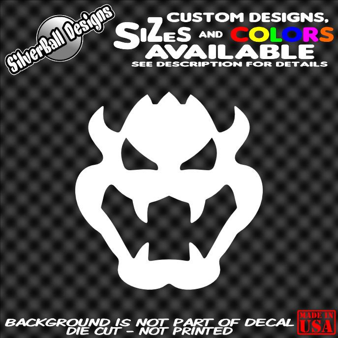 Bowser Custom Vinyl sticker NES Laptop Car Window Wii Nintendo Switch SNES Mario