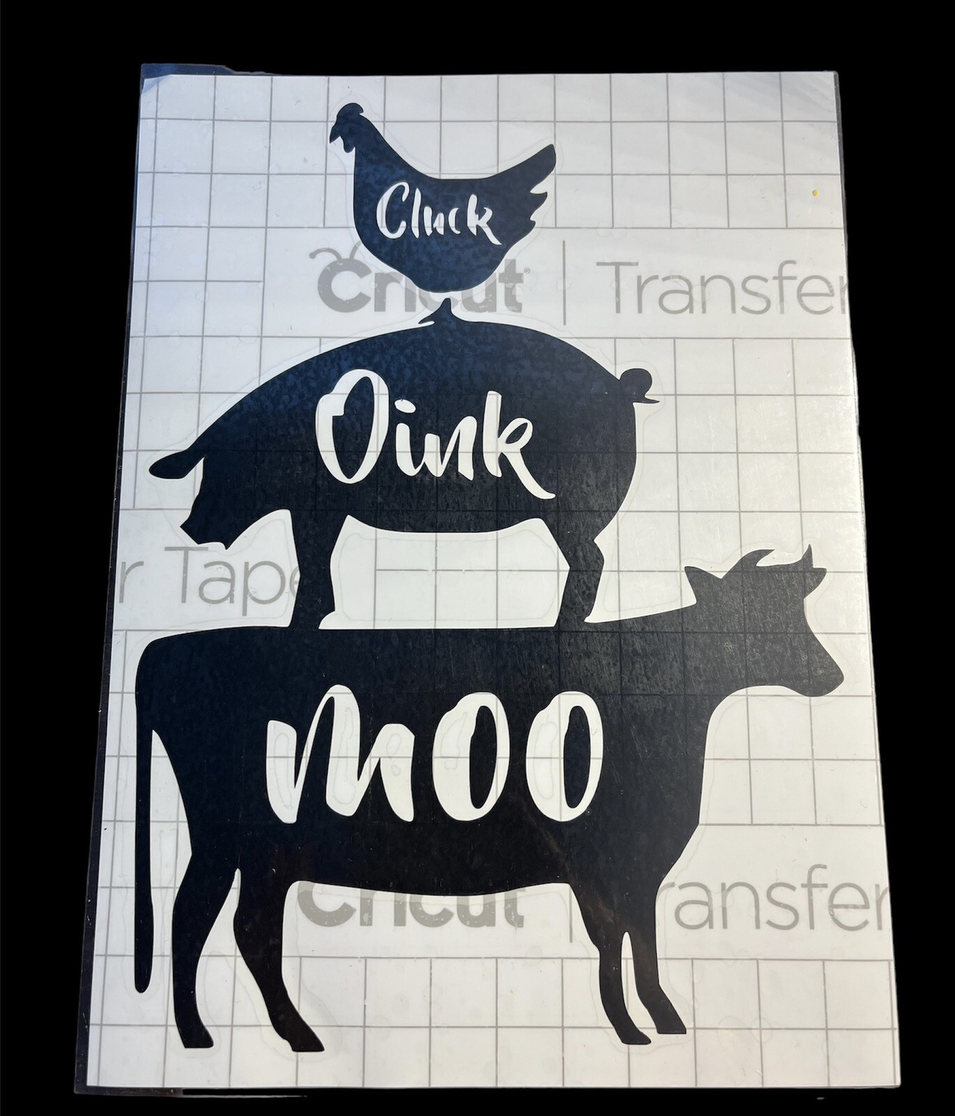 Farm animals Decal sticker 6×8" Kitchen Removable vinyl, Cow/Pig/Chicken decor