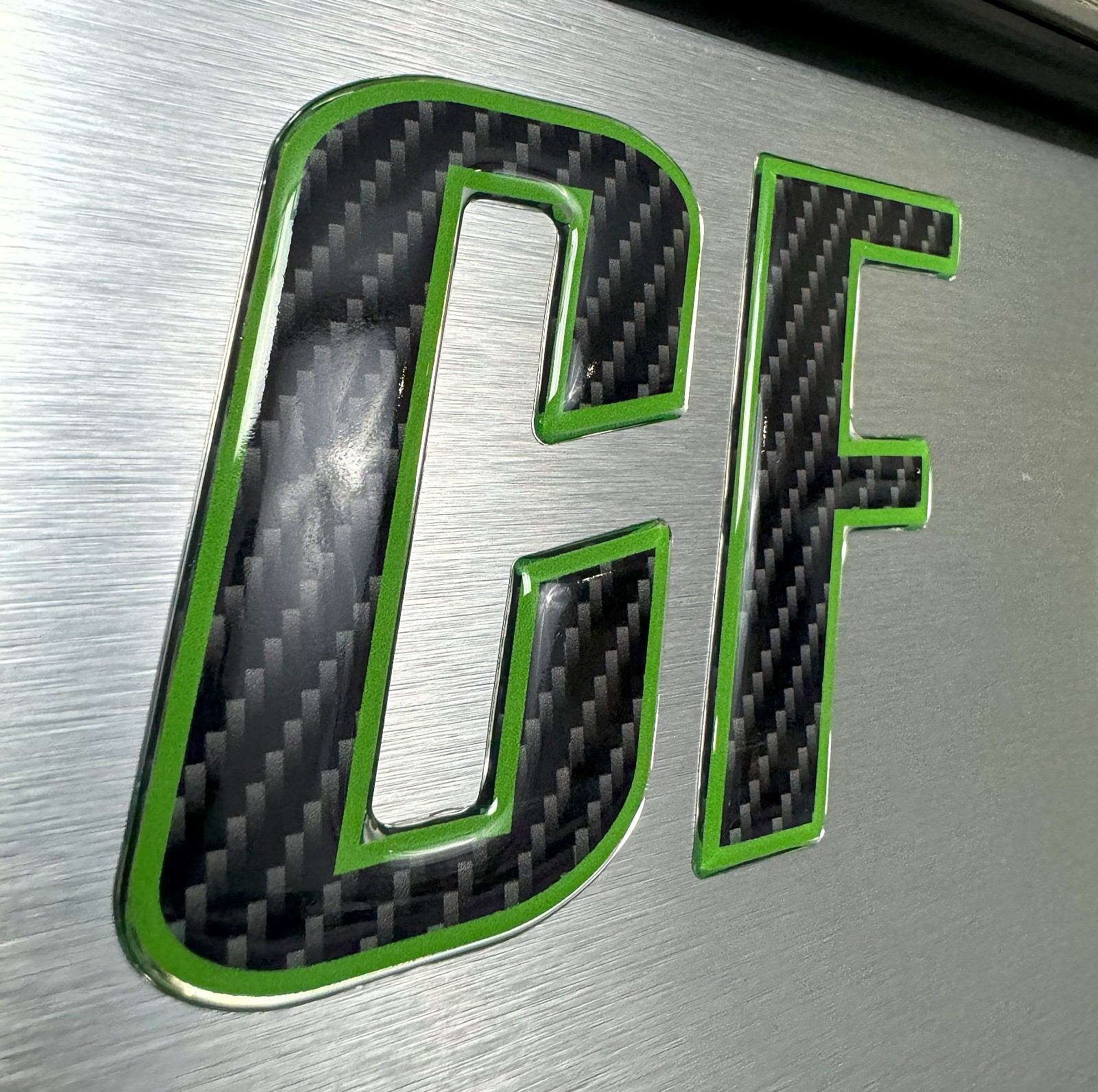 Carbon Fiber Green Boat & Jet Ski Registration Numbers 3D Raised Waterproof 3"