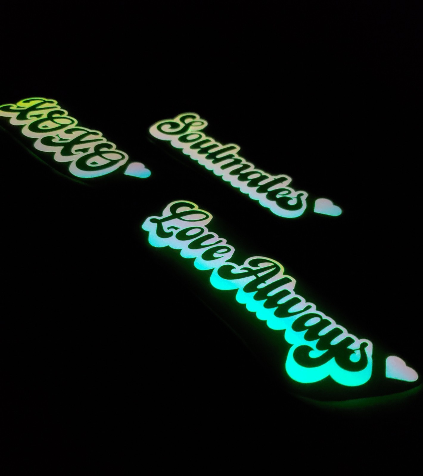 Glow In The Dark Vinyl Decals Lovely Quotes Decor Medium Size Lit Studios New