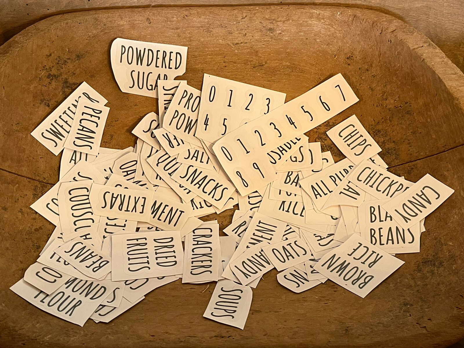 Farmhouse Single Pantry Organizing Labels Food Jar & Canister U PICK READ B132