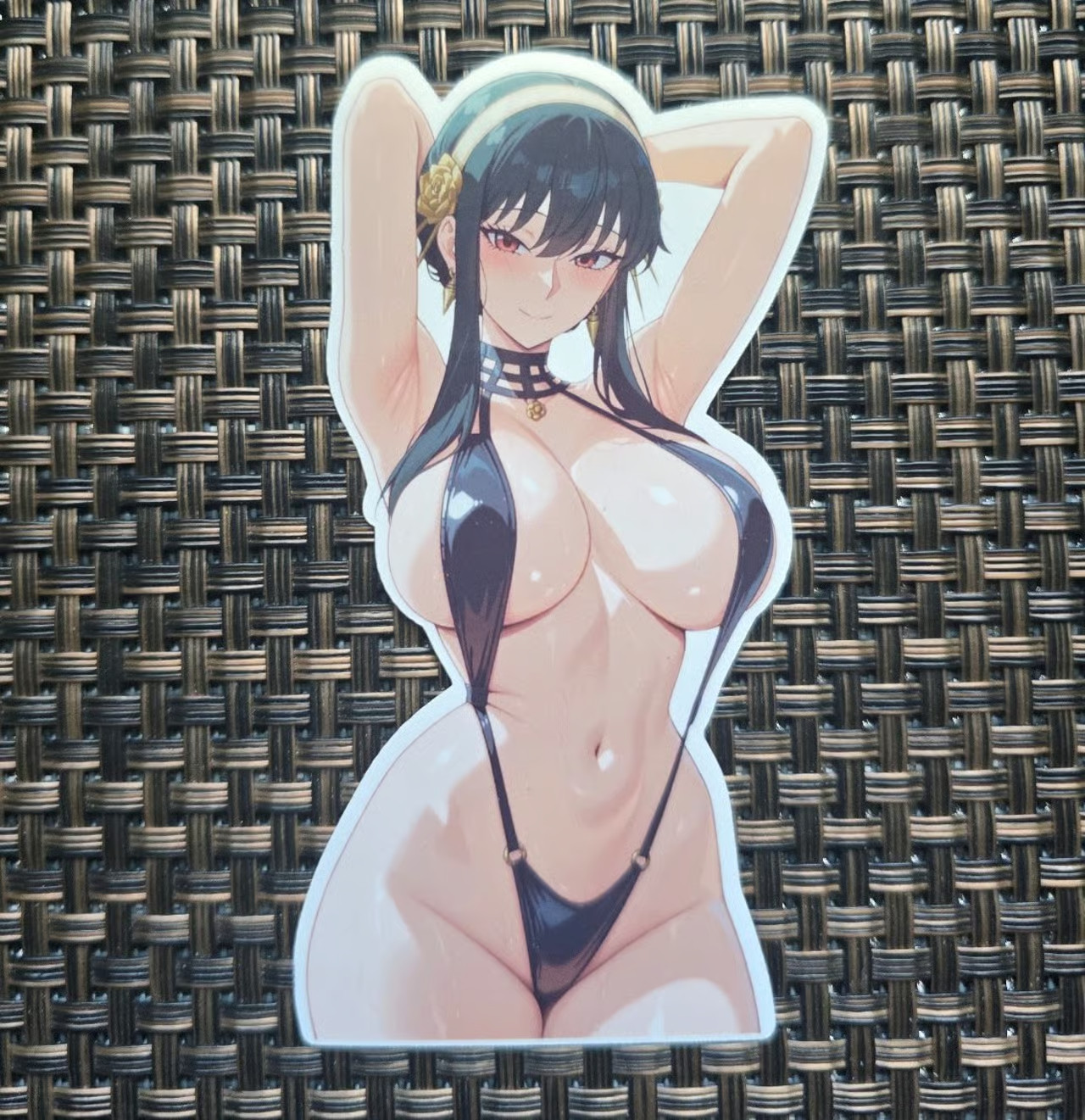 Yor Forger Spy x Family sexy black swimsuit waifu sticker