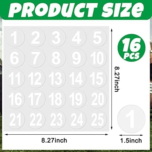 400 Pcs Sports Helmet Numbers Sticker 1.5 Inches Football Helmet Decals Baseball