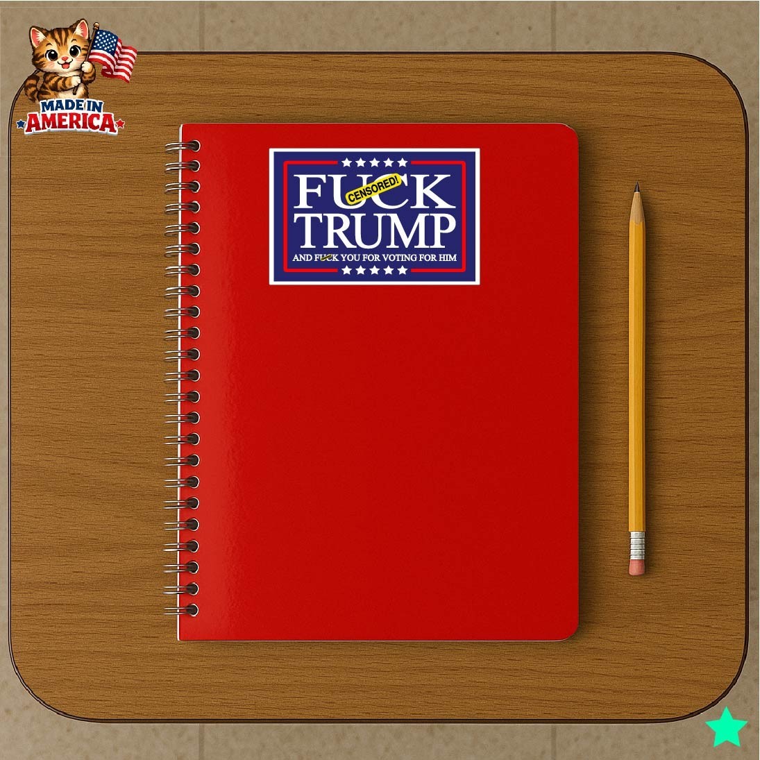 F Trump And You For Voting Decal Sticker Anti MAGA Political Democrat Protest US