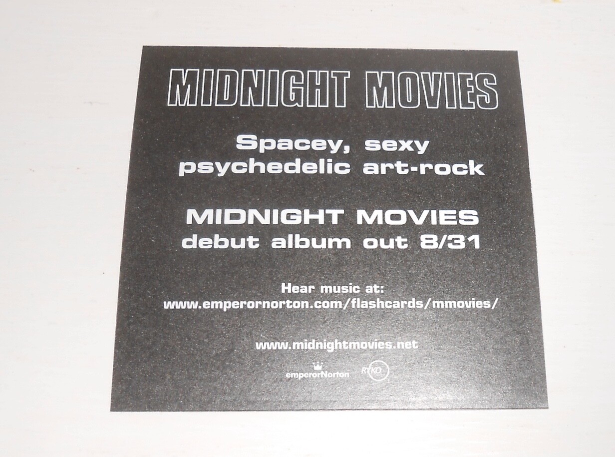 Midnight Movies Sticker Promo (square) 3.5×3.5 Debut Alt Rock RARE