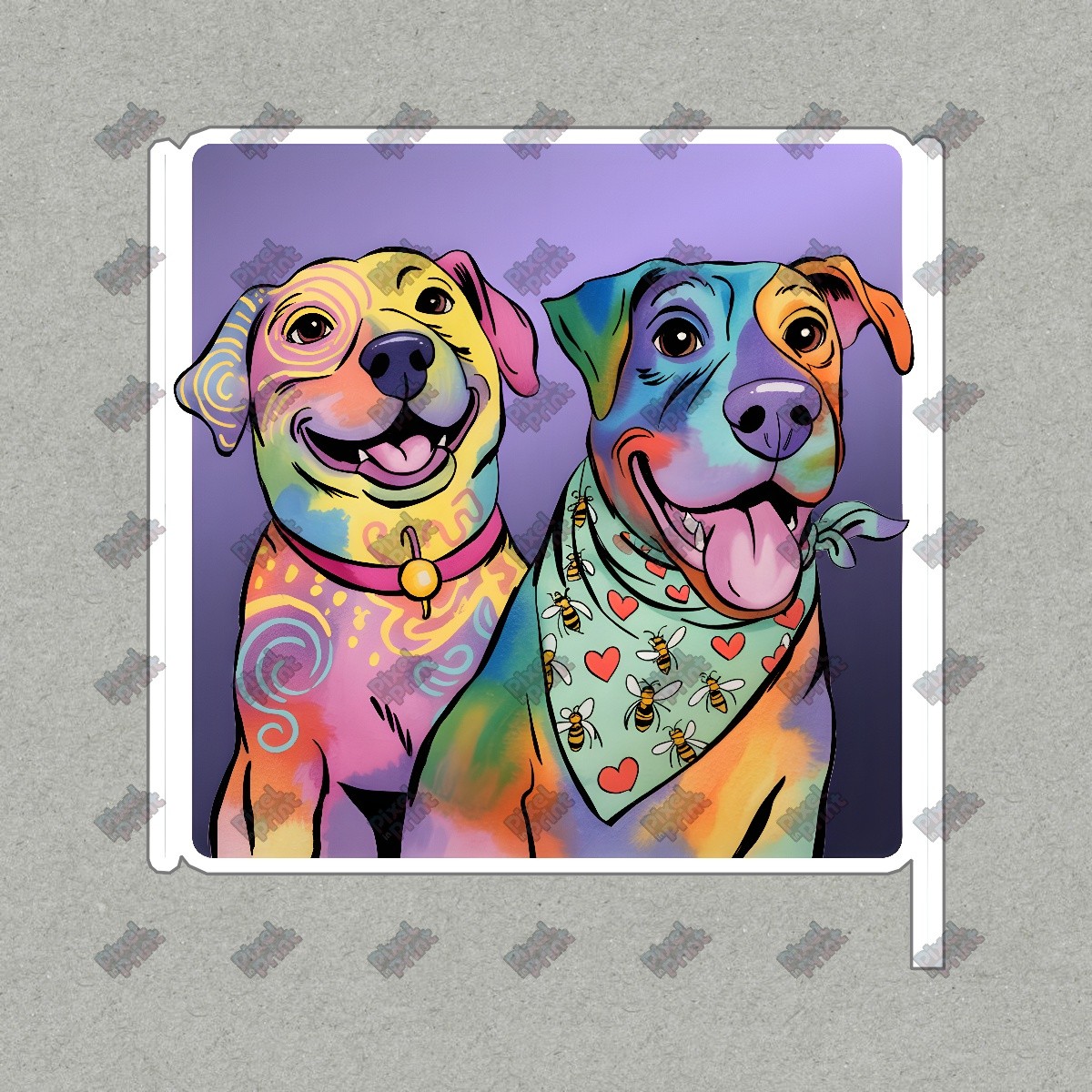 Vibrant Pop Art Dog Sign Colorful Canine Wall Decor Perfect for Dog #8319