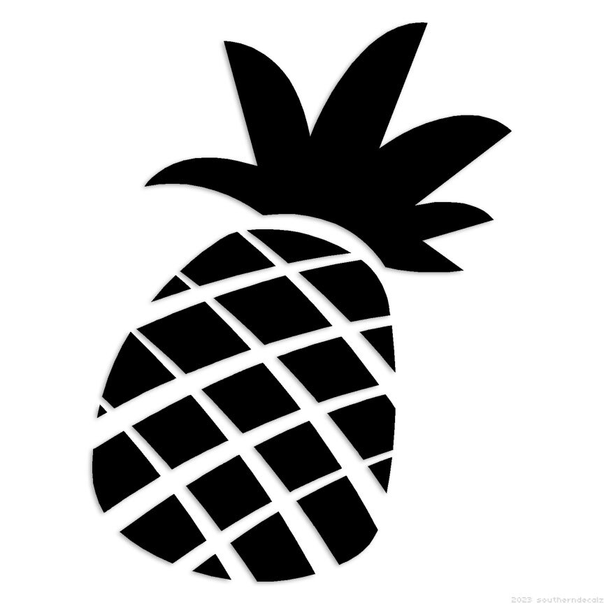 Pineapple – Decal Sticker – Multiple Colors & Sizes – ebn7198