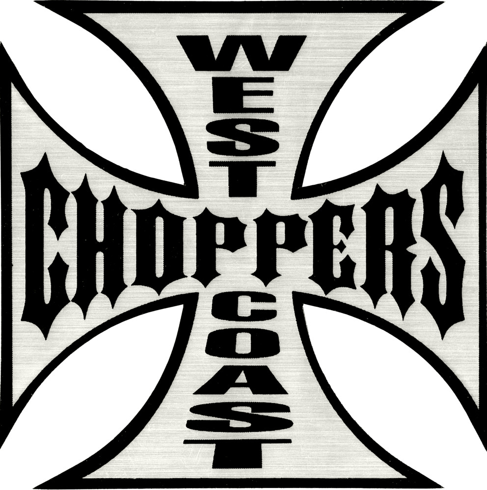 Sticker – West Coast Choppers Iron Cross Logo Chrome Jesse James Decal New 21029