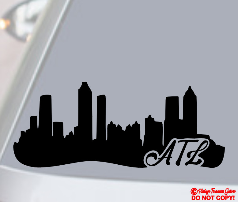 ATLANTA ATL Vinyl Decal Sticker Car Window Bumper GEORGIA HOTLANTA BIG A TOWN