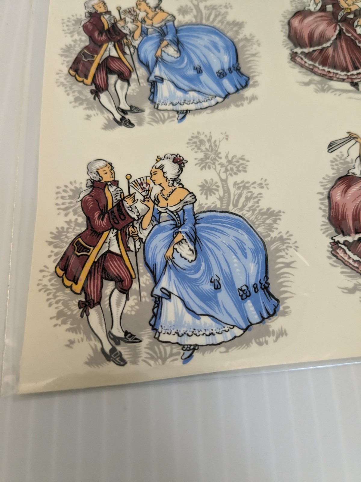 Color Brite Water mount decal French Colonial Victorian Couple