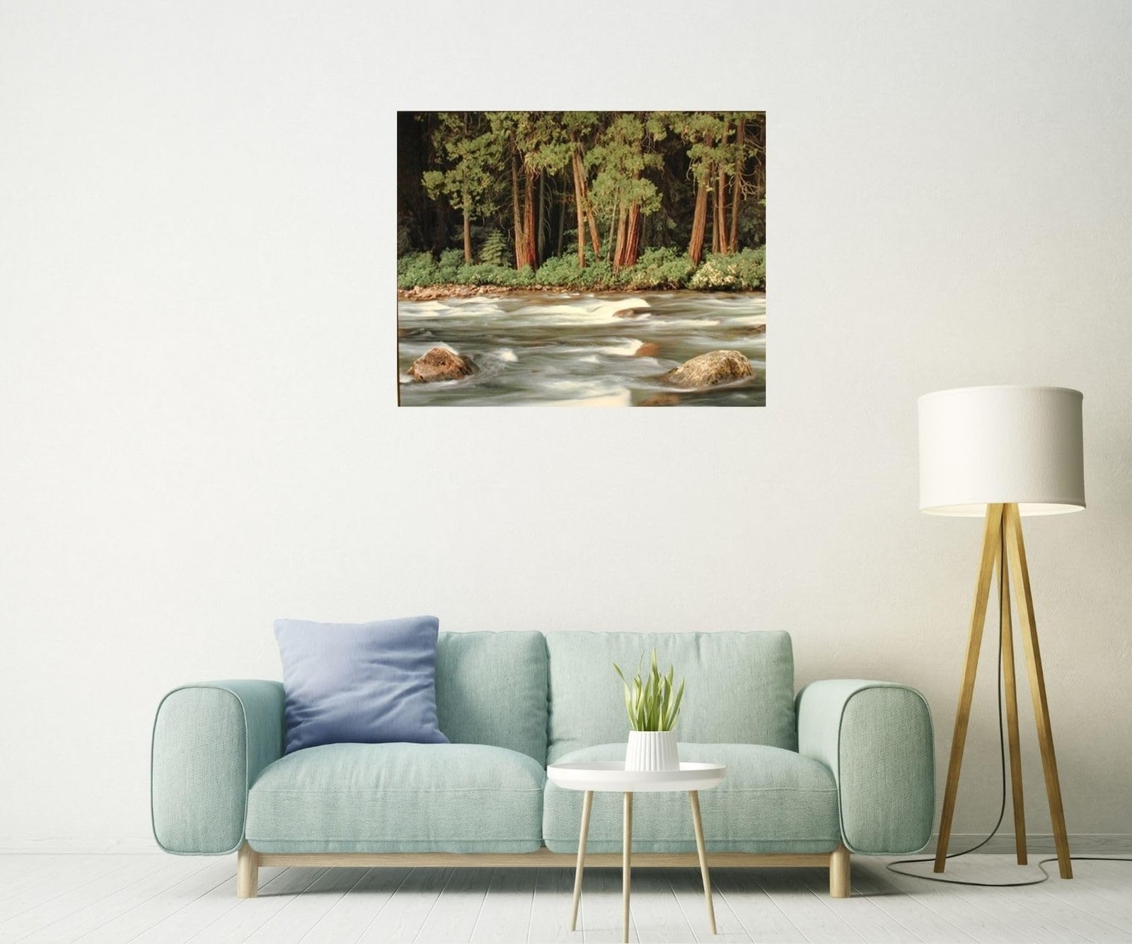 Running River Forest Nature Landscape Scenery Wall Decor Art Print Poster (16…
