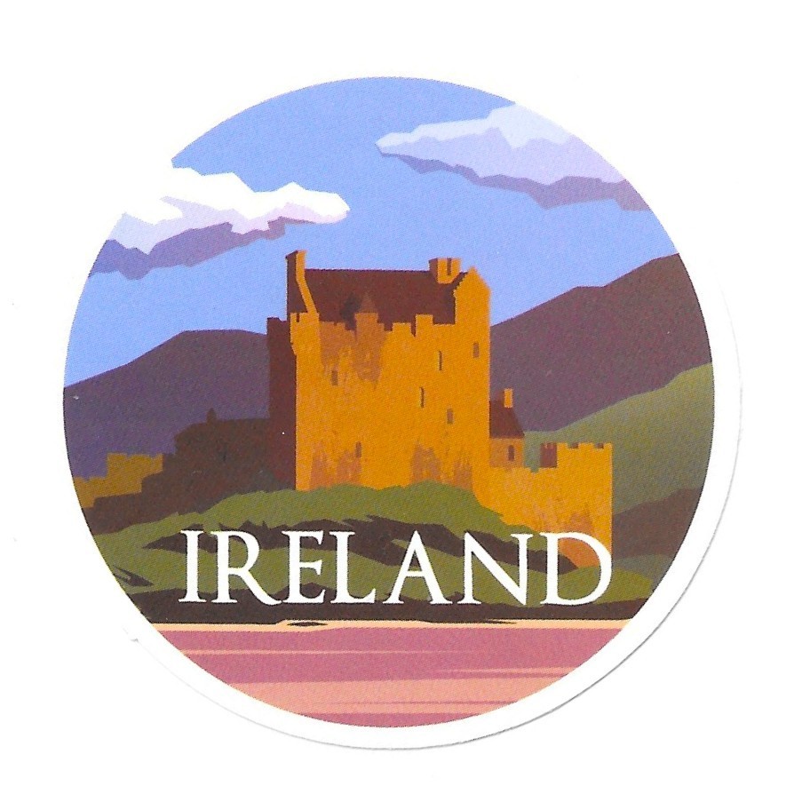 Ireland Castle Vinyl Sticker Vintage Travel Souvenir Scenic Landscape Decal Gift
