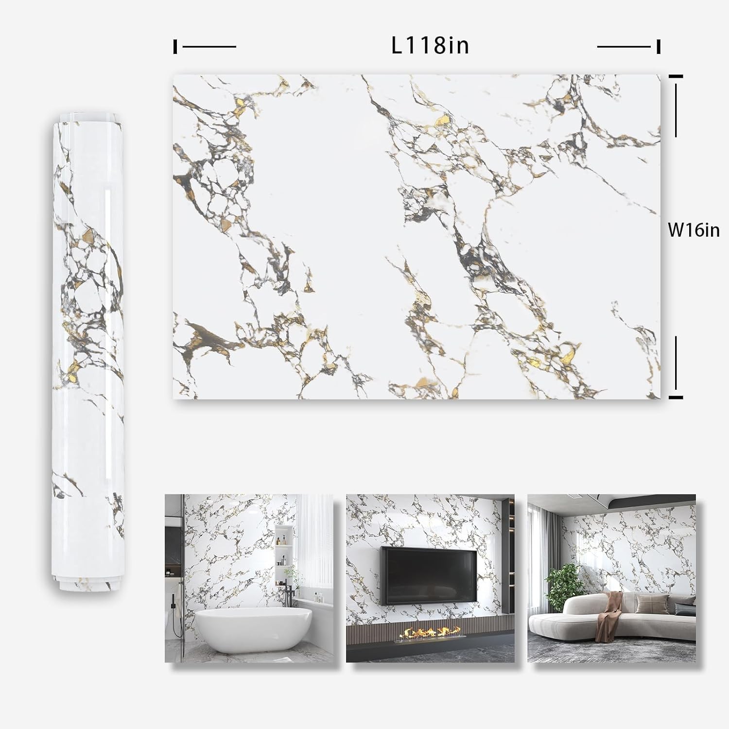 Marble self adhesive Contact Paper kitchen Granite Countertops peel and stick