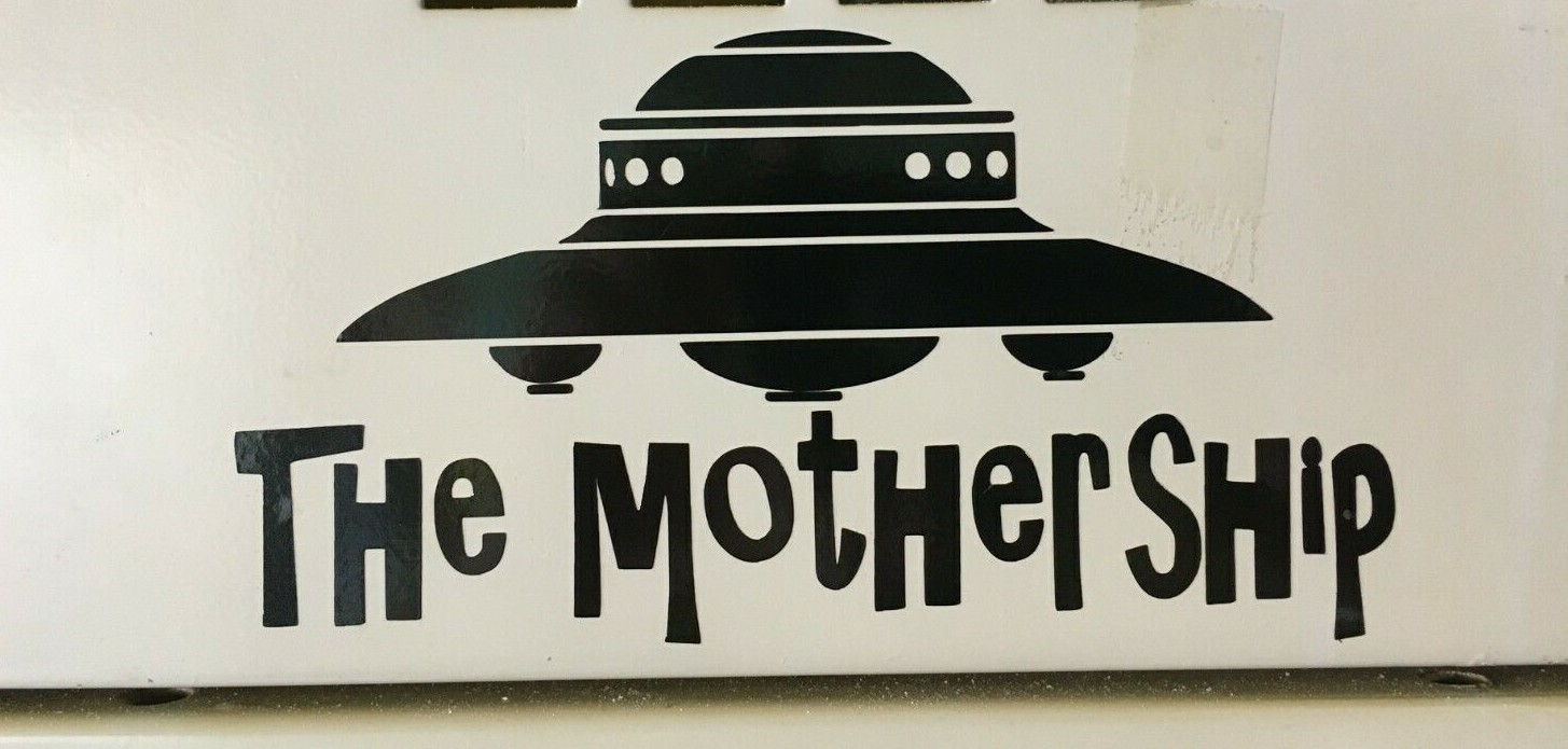 The Mothership Vinyl Decal, Bumper Sticker, Aliens, UFOs, Mom Life Stickers