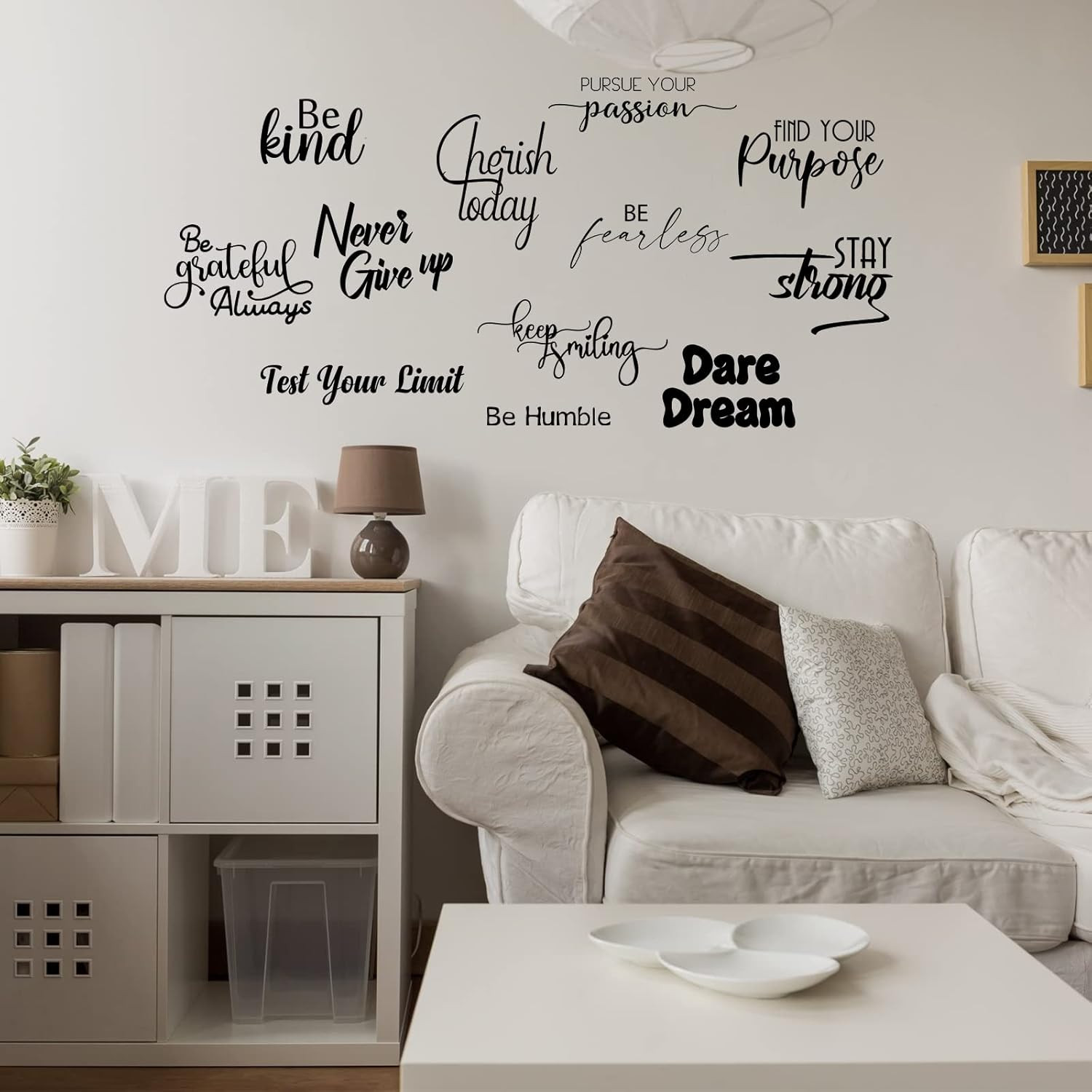 12 Pcs Inspirational Vinyl Wall Decals Motivational Quotes Stickers Large Peel a