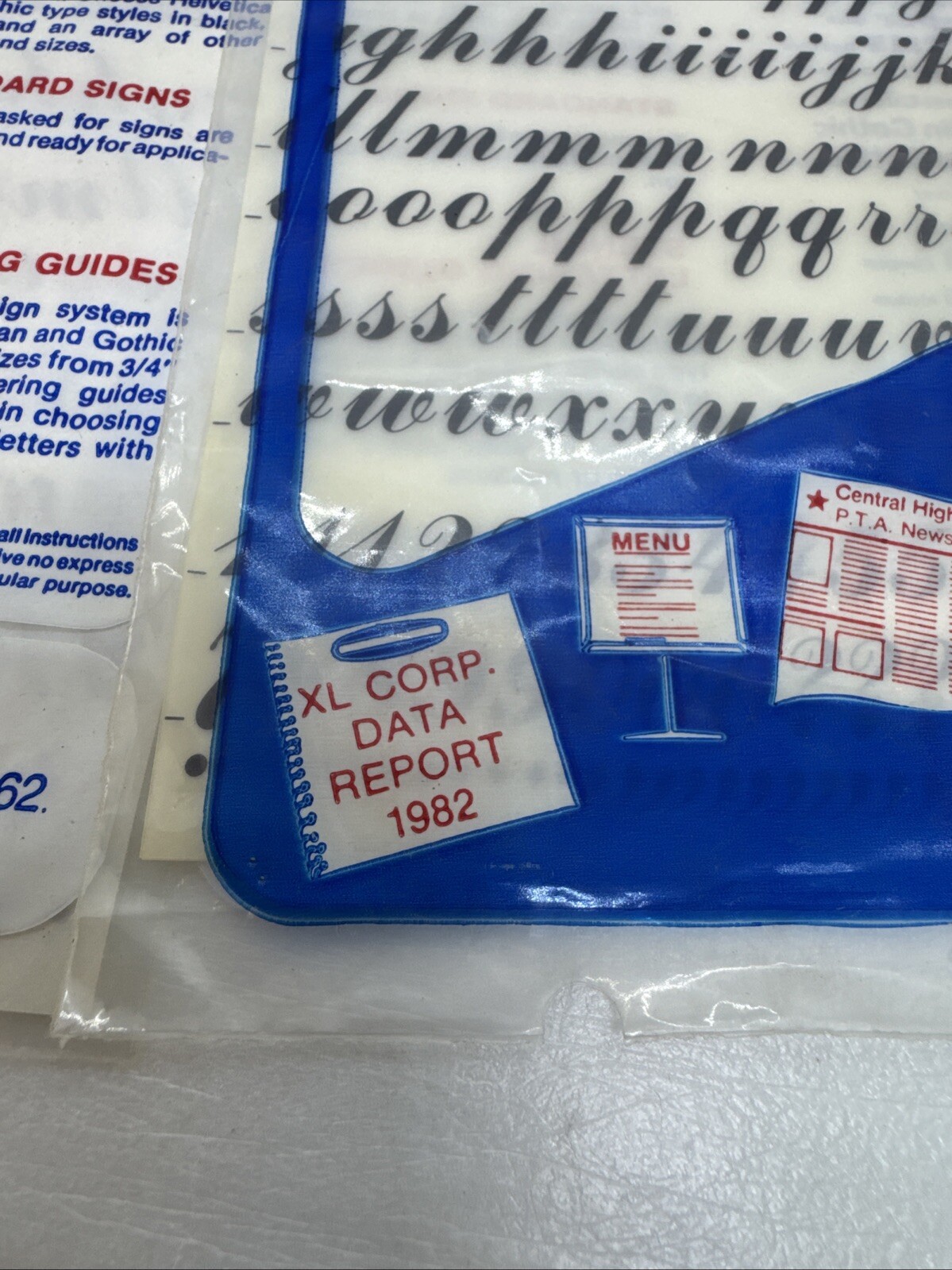 Vintage Set Of 3 1982 ZIPPY-SIGN Run On Lettering Commercial Script 48pt 1/2”