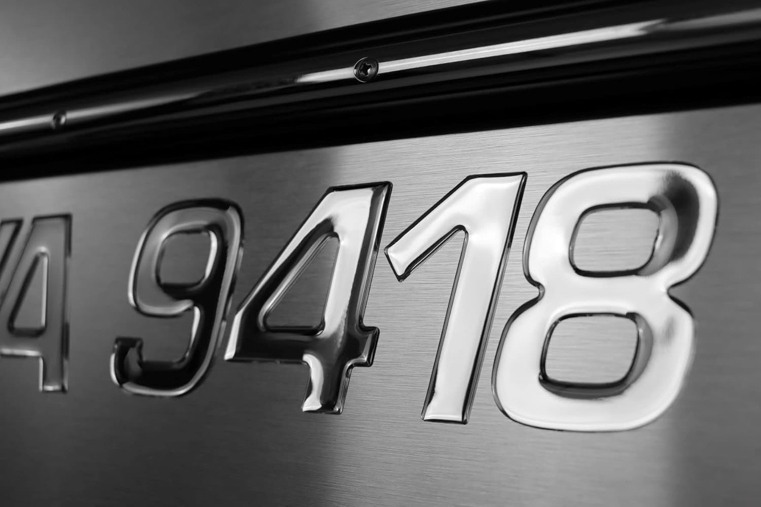 Premium Boat Registration Numbers 3” – Raised 3D Domed Marine Decals Chrome