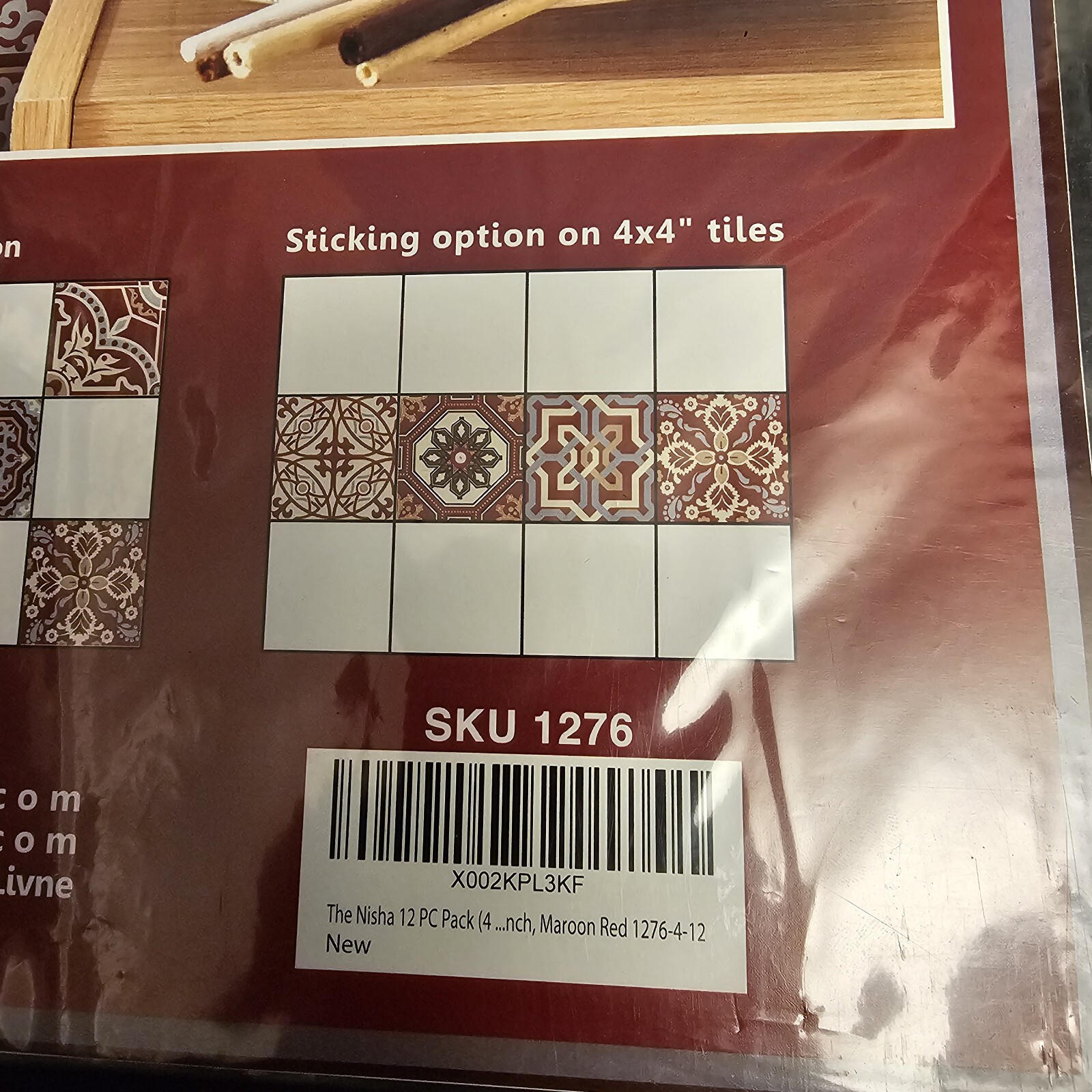 12 PC Pack (4 X 4)) Art Eclectic Peel and Stick Wall Sticky Backsplash Vinyl