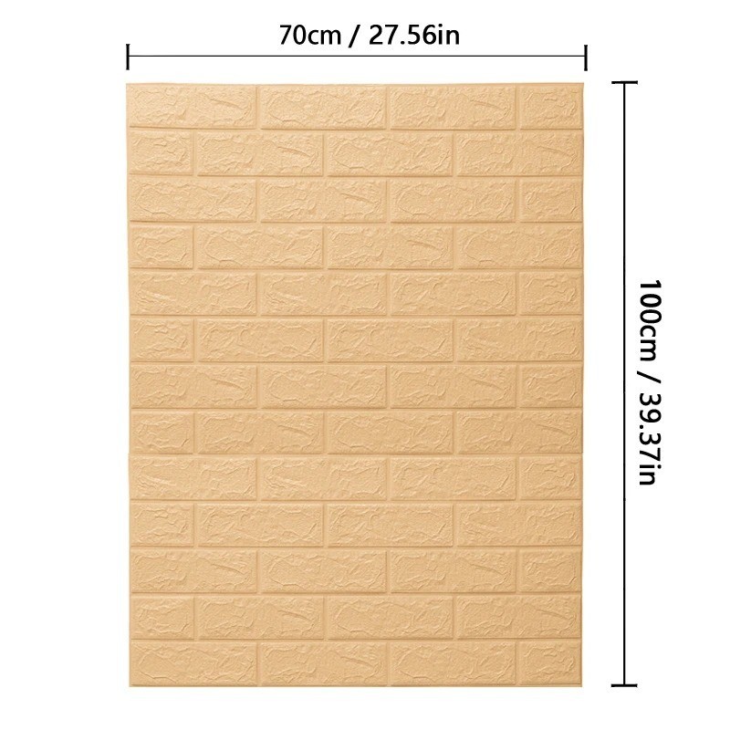Brick Wall Sticker Self-Adhesive Wallpaper 3D Tile Foam Panel Waterproof Sticker
