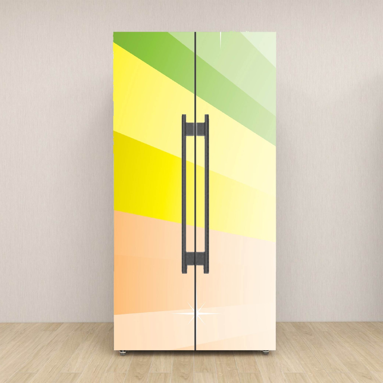 Modern Refrigerator Vinyl Wrap Kitchen Decor