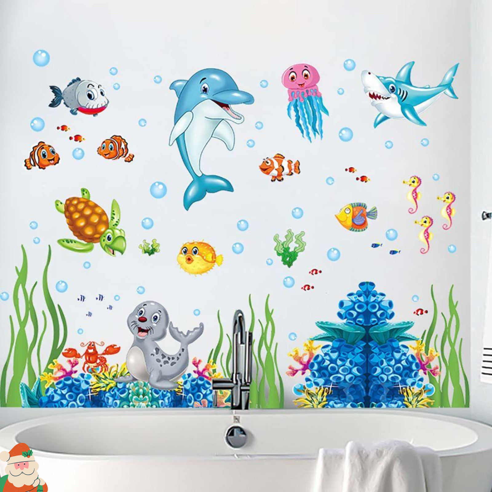 Nursery Aquarium ocean deep water sea For Kids Room Home Decoration Cartoon baby