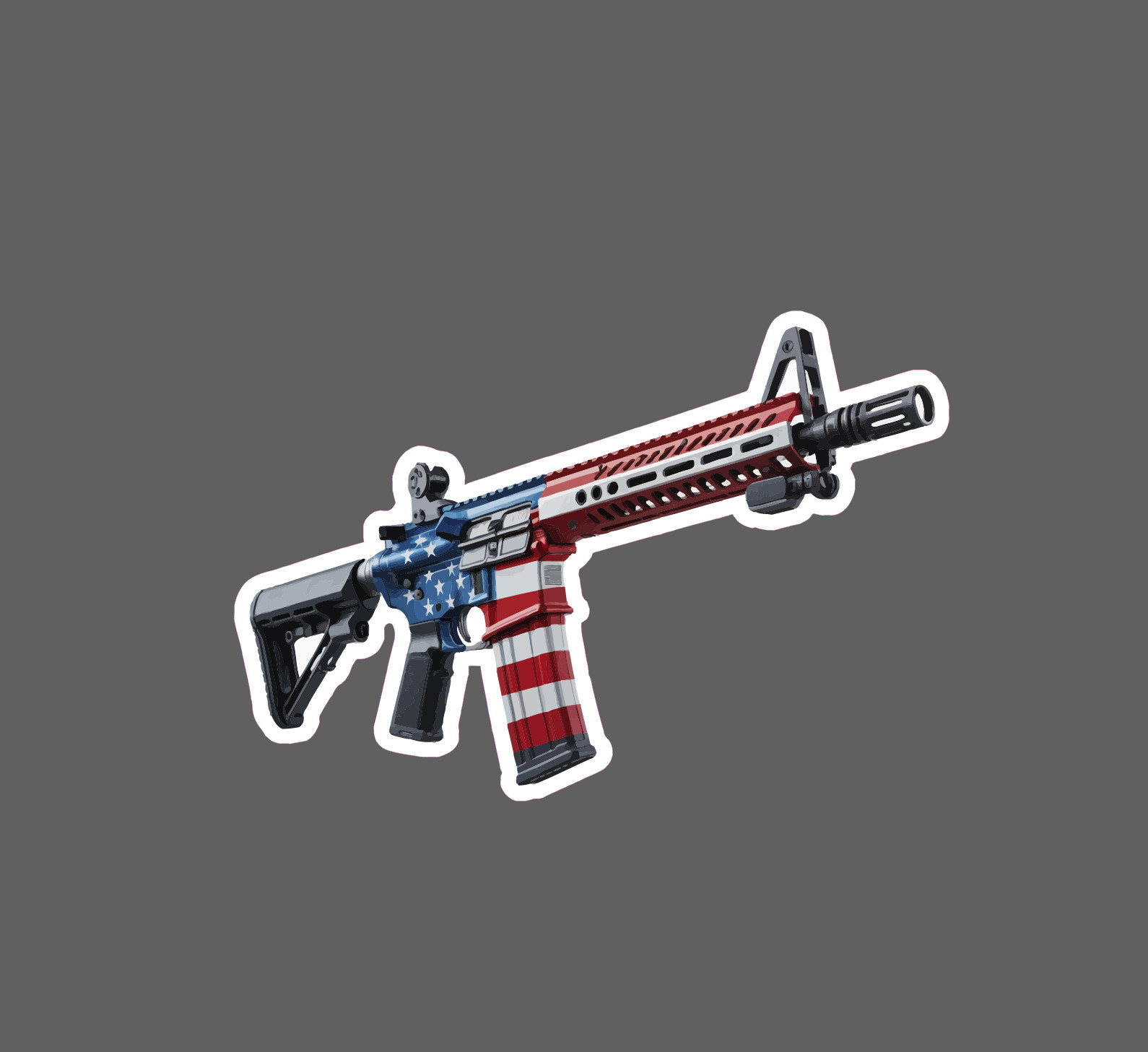 AR-15 Sticker Waterproof Decal American Flag USA Patriotic 2A Gift NEW