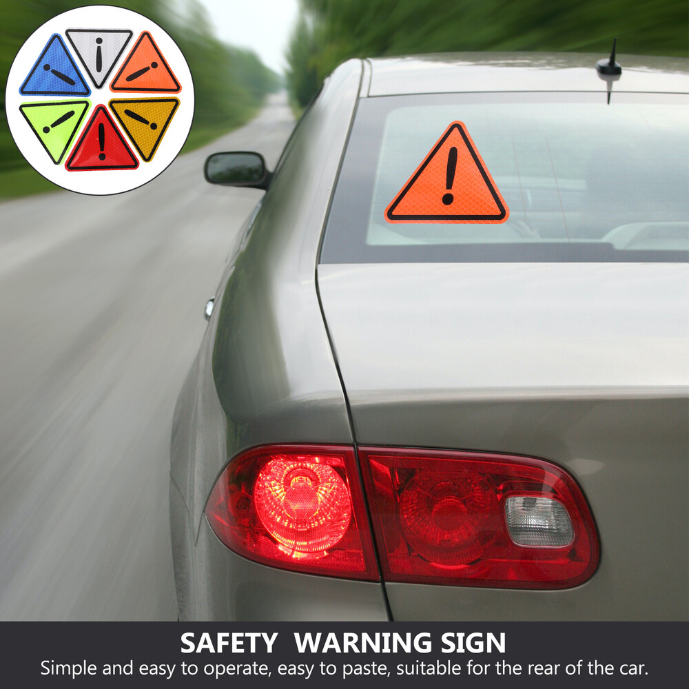 1 Set Triangular Car Danger Signs Stickers Triangle Danger Sticker Car Danger