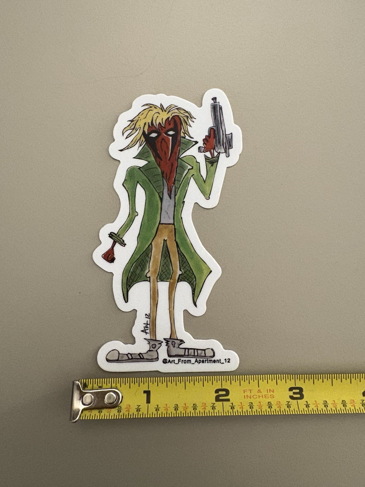Grifter (4 inch Lg Sticker Decal Dishwasher Safe) Comic Art Cosplay Fan Art