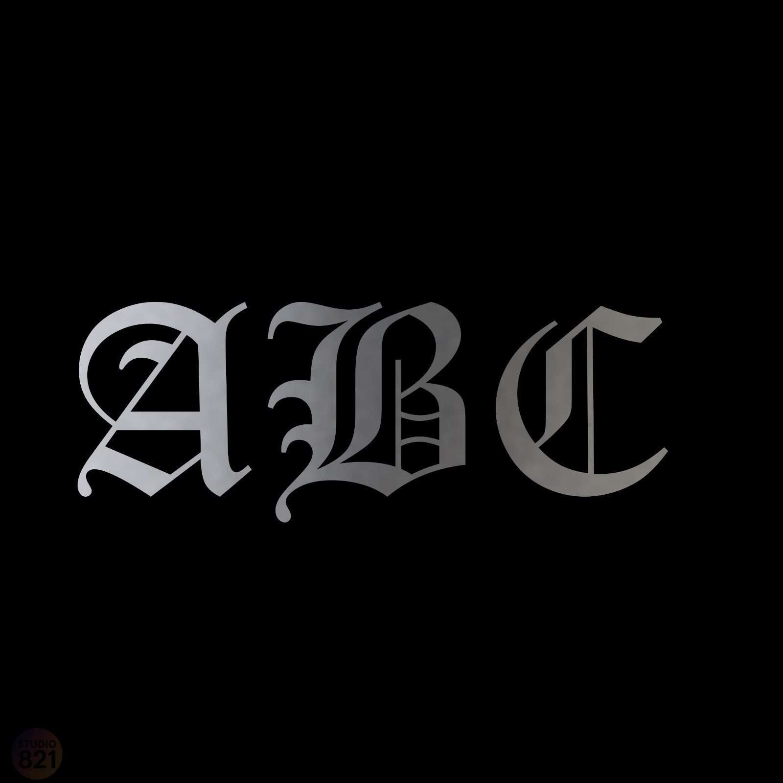 Custom Old English Initial Decal | 1–3 Letter Vinyl Monogram Sticker
