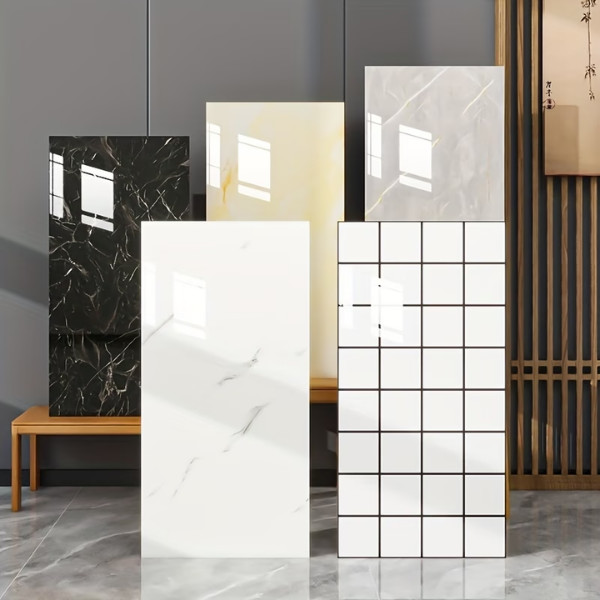 Wall Panels 20PCS Marble Wall Stickers Waterproof Peel & Stick PVC Tiles.