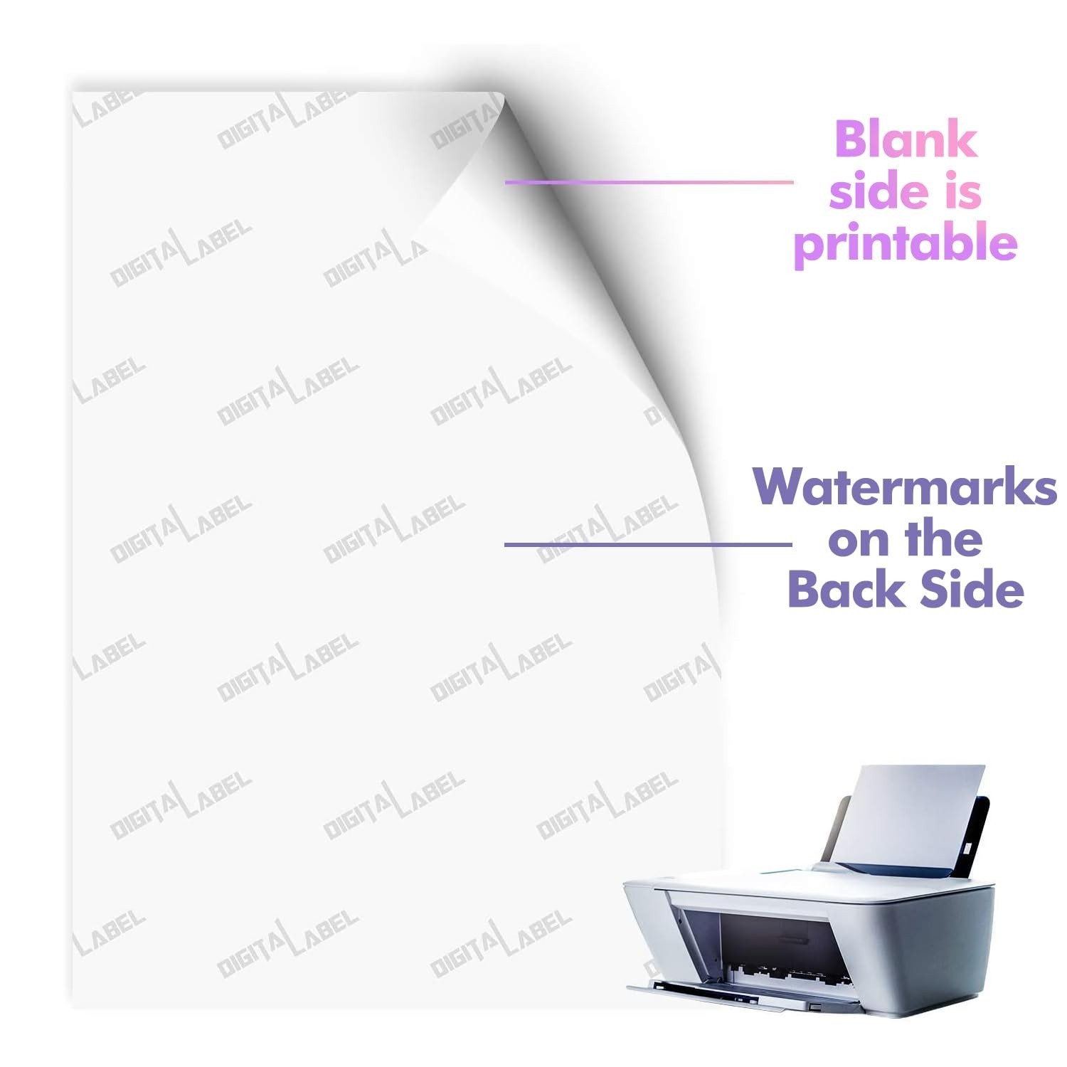 Koala Inkjet Printable Vinyl Sticker Paper for Inkjet Printer – 50 Sheets Whi…