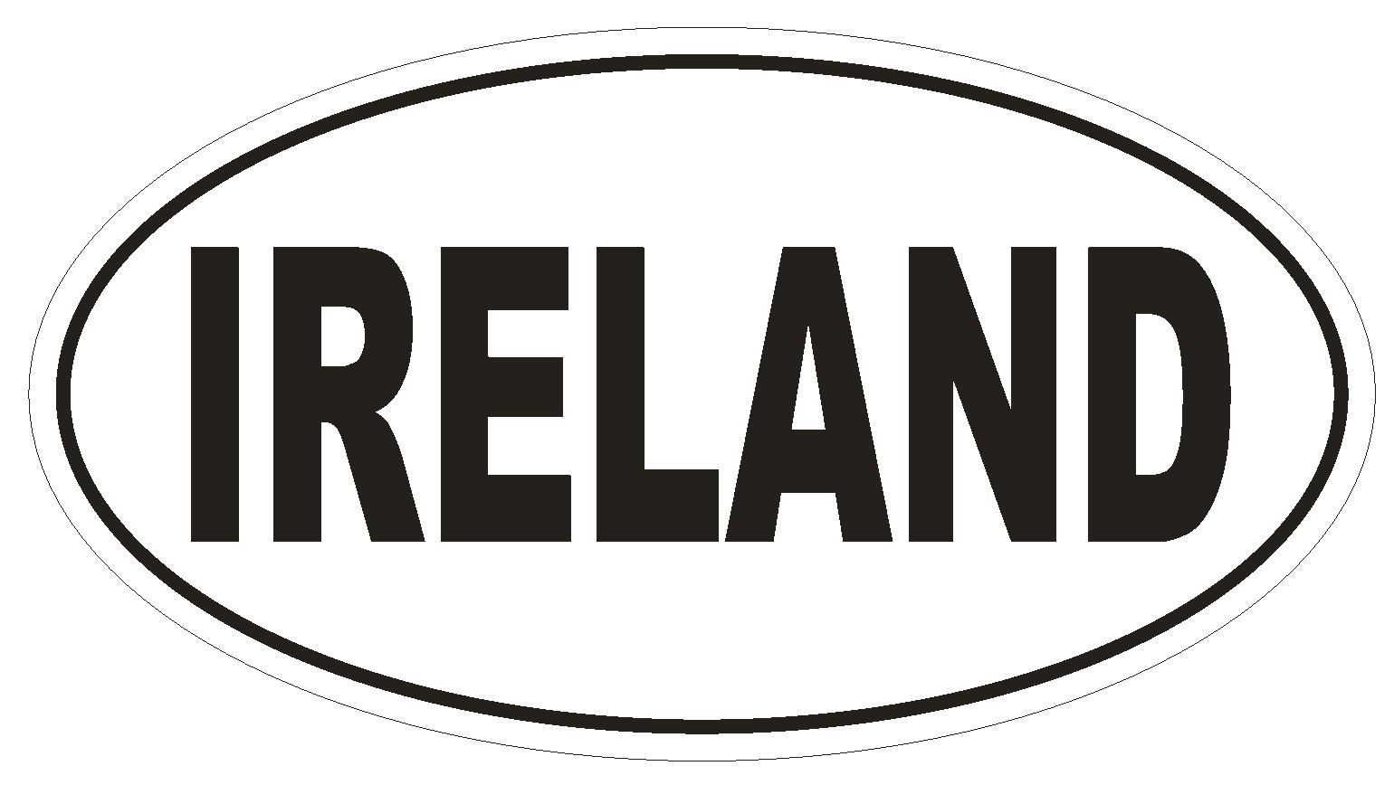 IRELAND Oval Bumper Sticker or Helmet Sticker D2131 Country Euro oval
